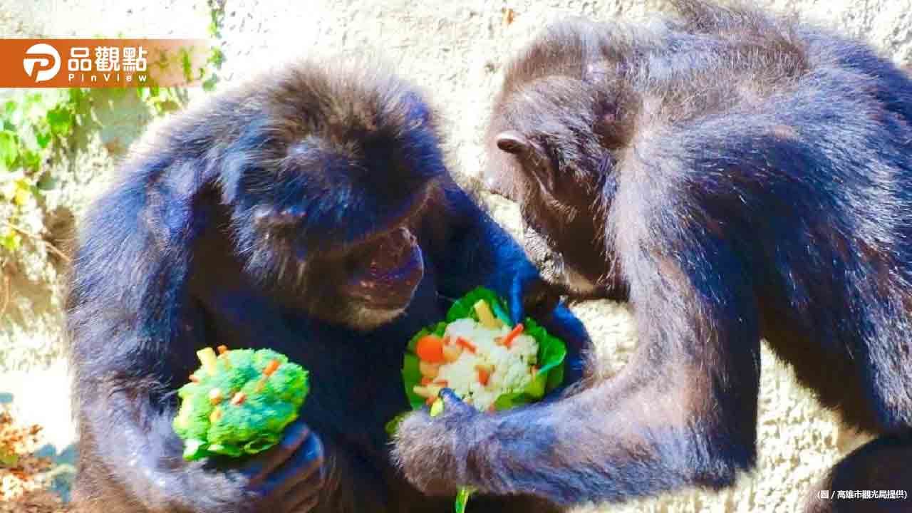 壽山動物園特製情人節蔬果花束  園區動物吃得浪漫