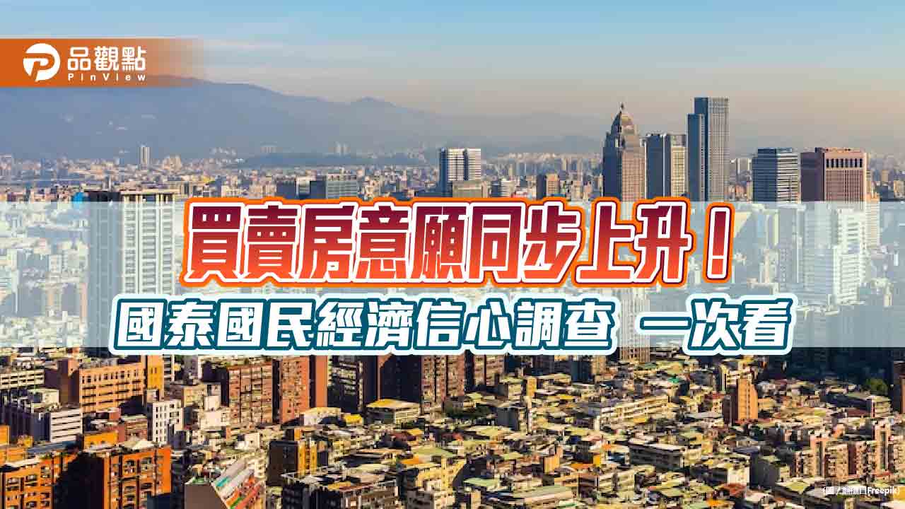 買房意願指數升至去年來新高　國泰9月國民經濟信心調查一次看