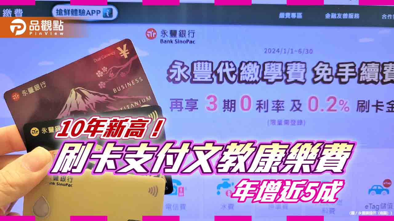 刷永豐卡繳學費回饋0.2％！可分3期零利率　開學採購最高回饋3200