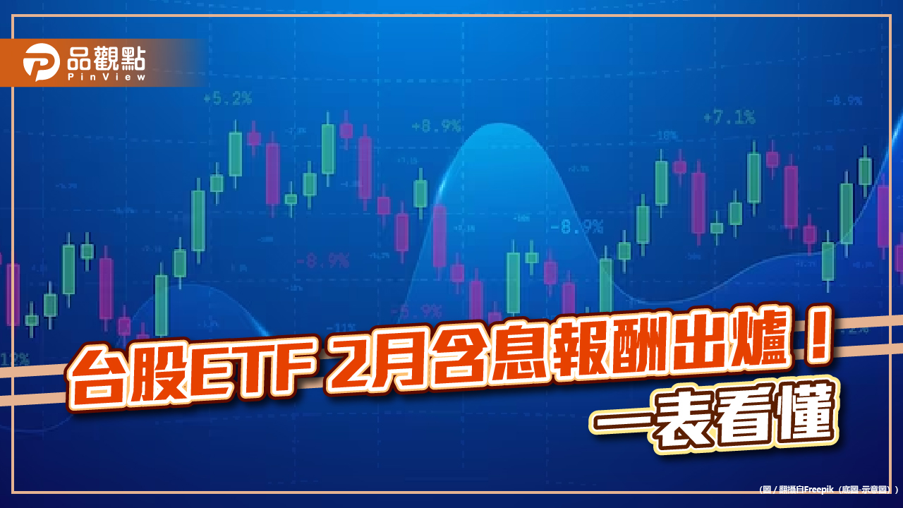 台股2月大漲千點！10檔台股ETF單月含息報酬逾7％　一表掌握