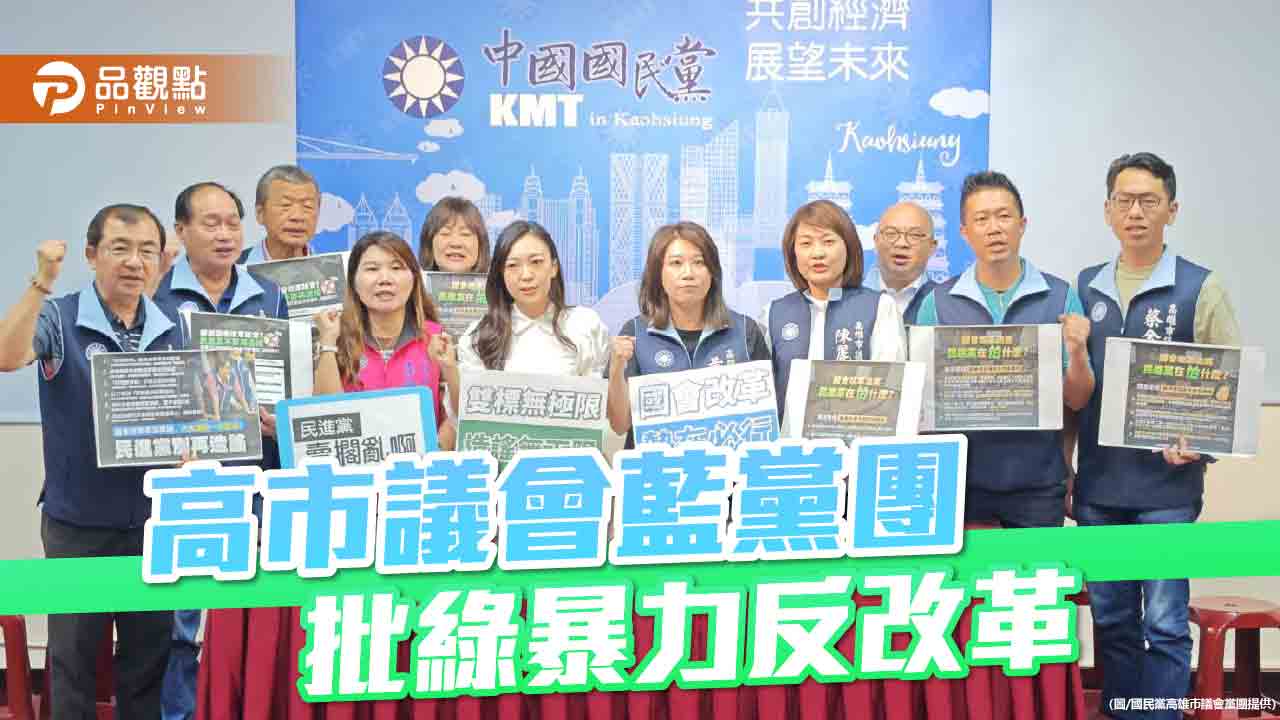 聲援立院國民黨團  藍營高市議員批綠暴力反改革