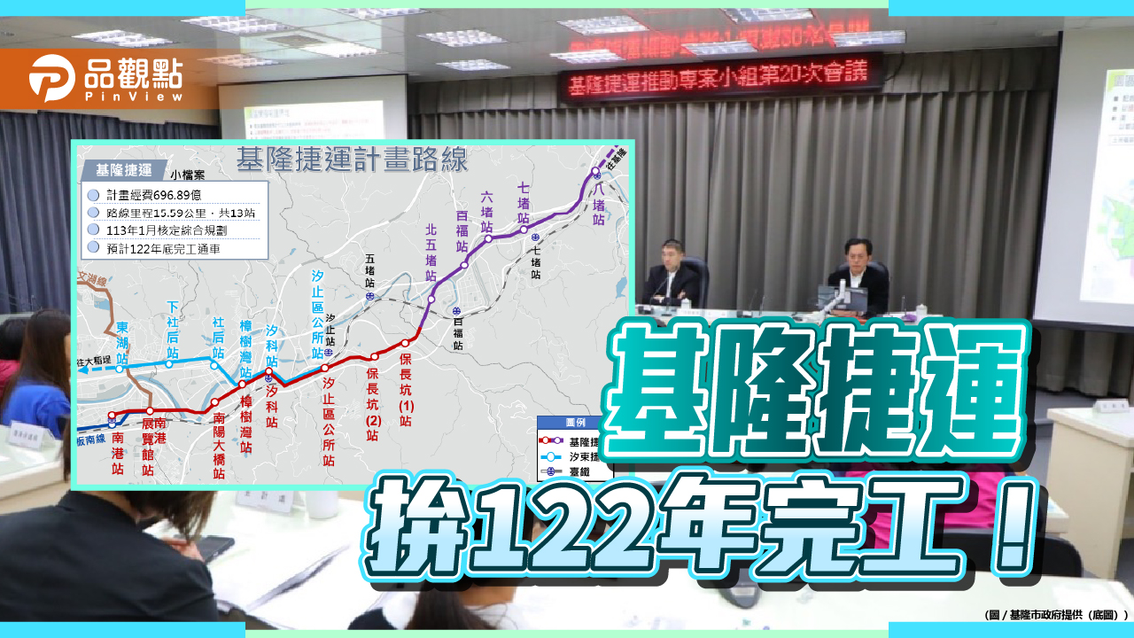 基隆捷運拚122年完工！串聯雙北板南線、東區信義區 謝國樑：城市生活圈重中之重