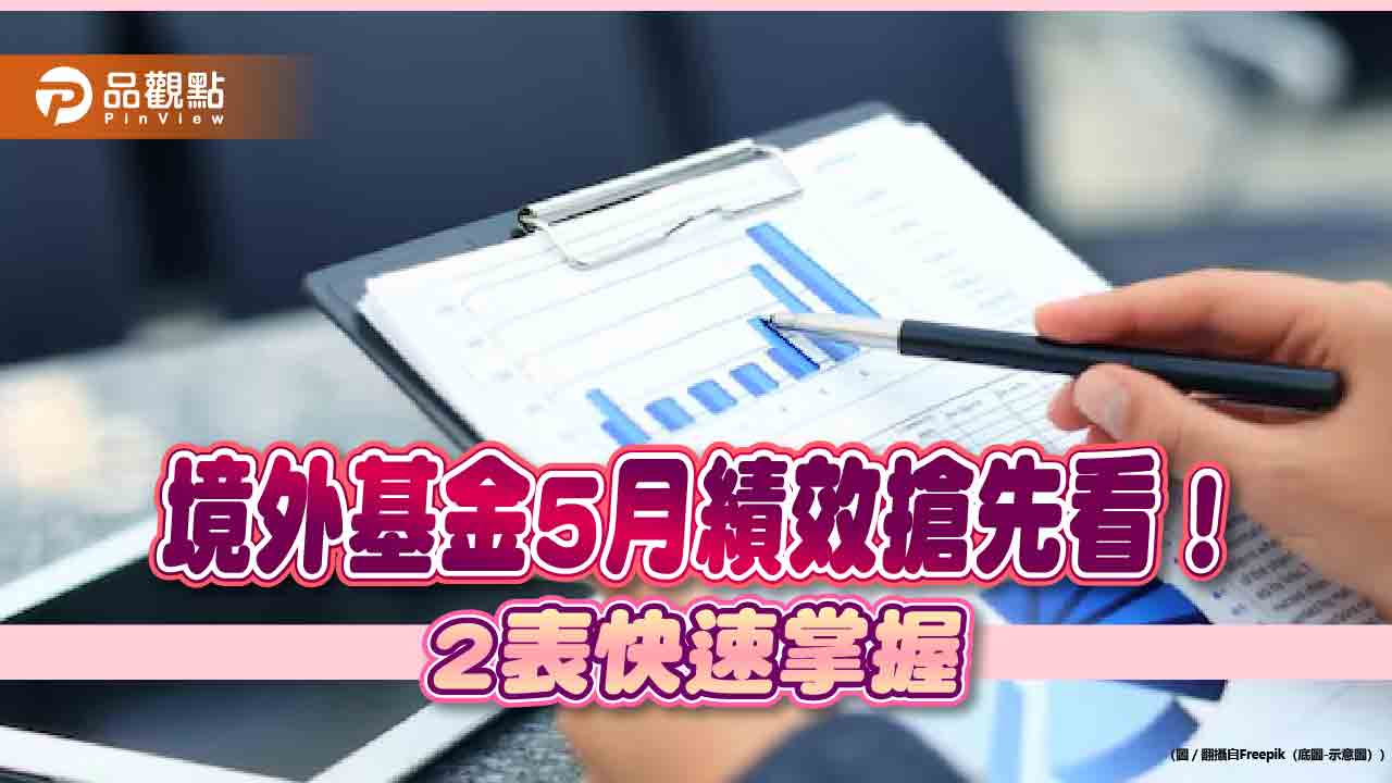 境外基金5月績效出爐！這4類最強漲幅逾5％　能源基金獨跌2.4％