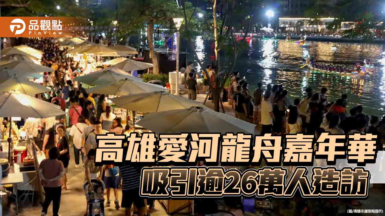 全台最美龍舟賽在港都  高雄愛河龍舟嘉年華三日吸引逾26萬人