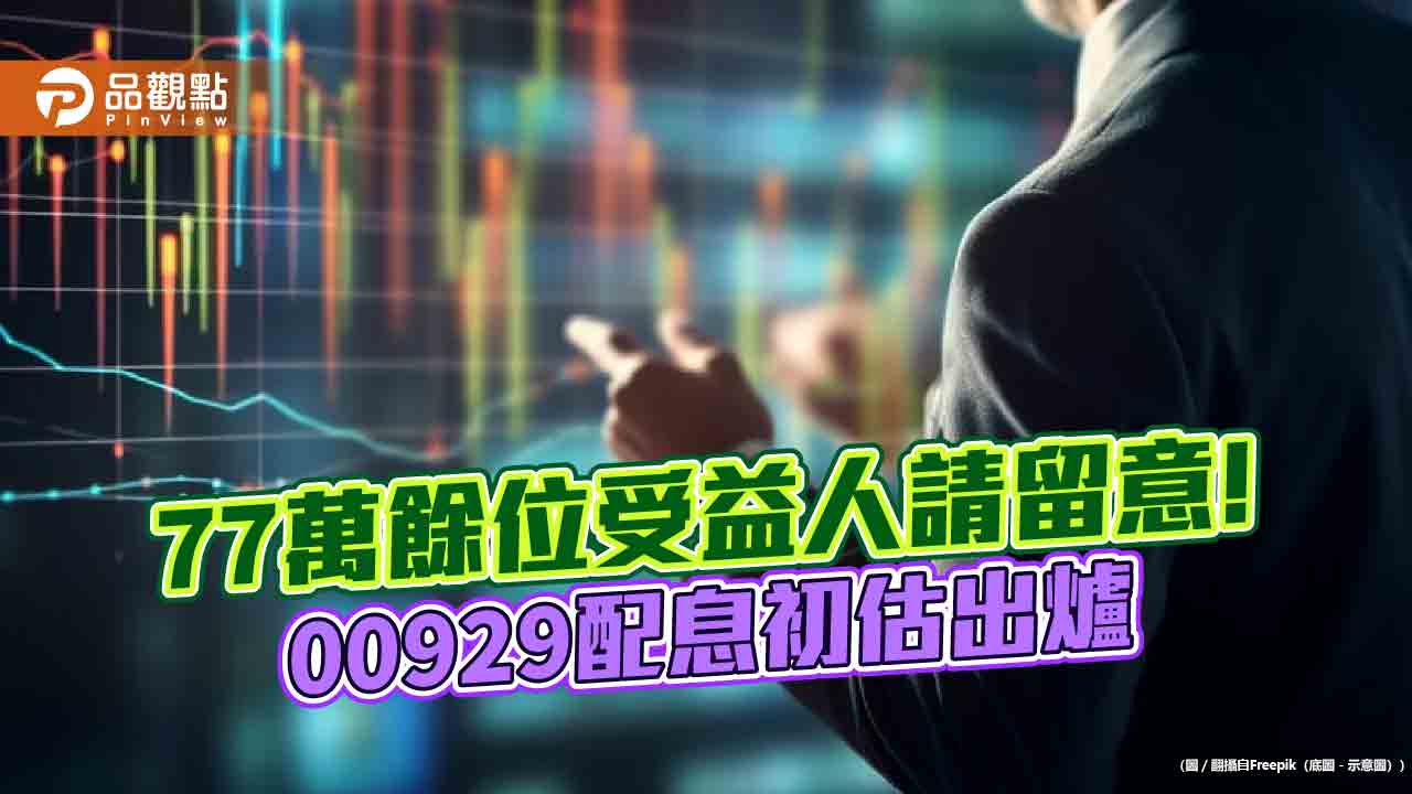 00929配息初估0.18元　想領息最晚這天買進！  