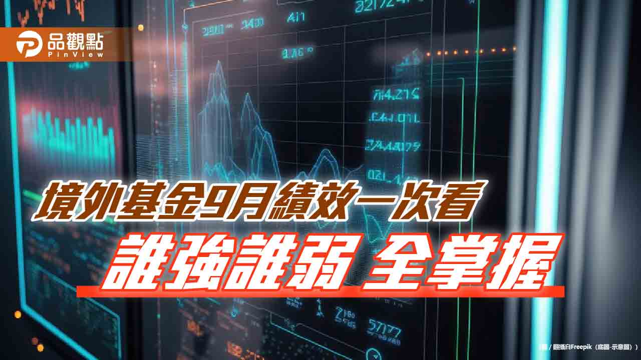 境外基金9月績效表秒懂！黃金基金狂漲7.2％居冠　大中華基金反彈