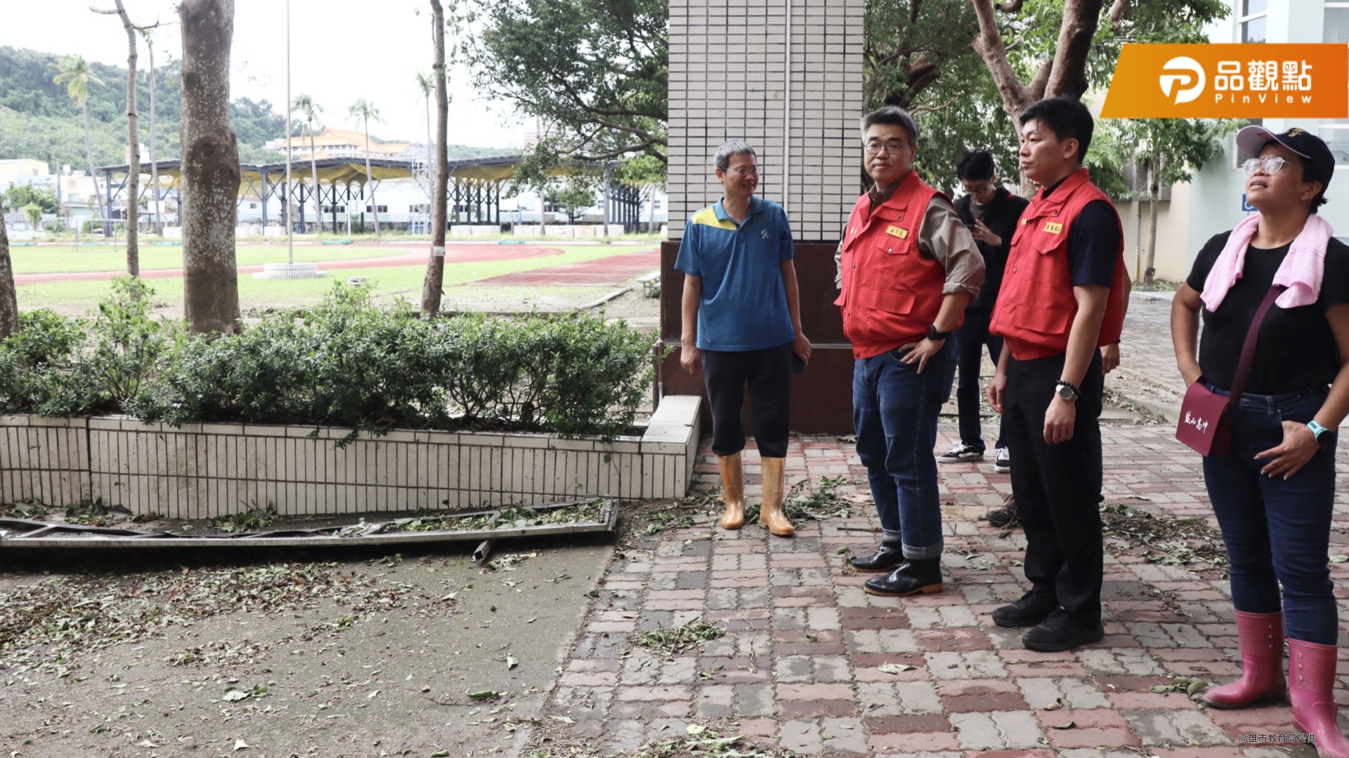 颱風肆虐高市校園滿瘡痍  李懷仁：全力協助搶修拚師生下週一正常上放學