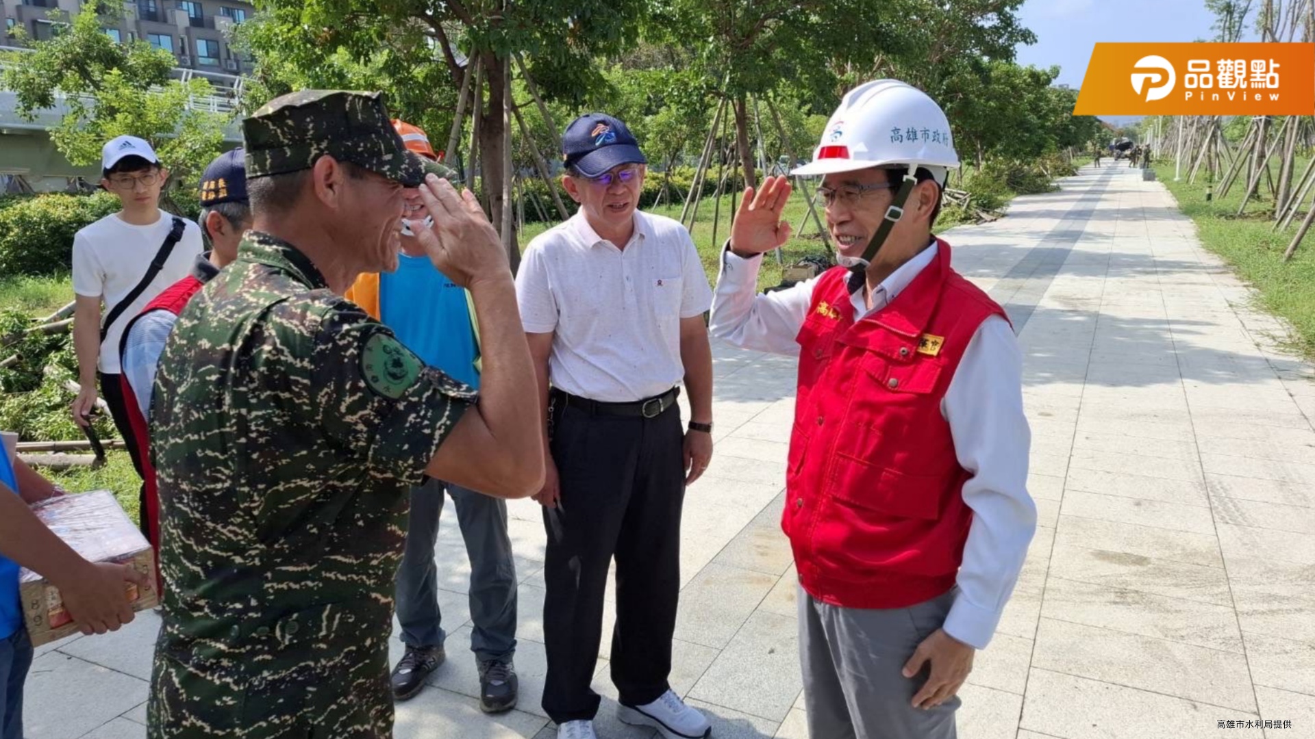 關心災後復原進度  高市府慰勞國軍官兵與施工團隊