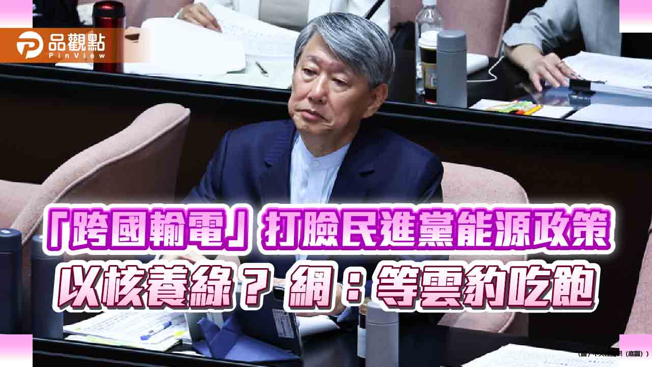 「跨國輸電」打臉民進黨能源政策  以核養綠？ 網：等雲豹吃飽 