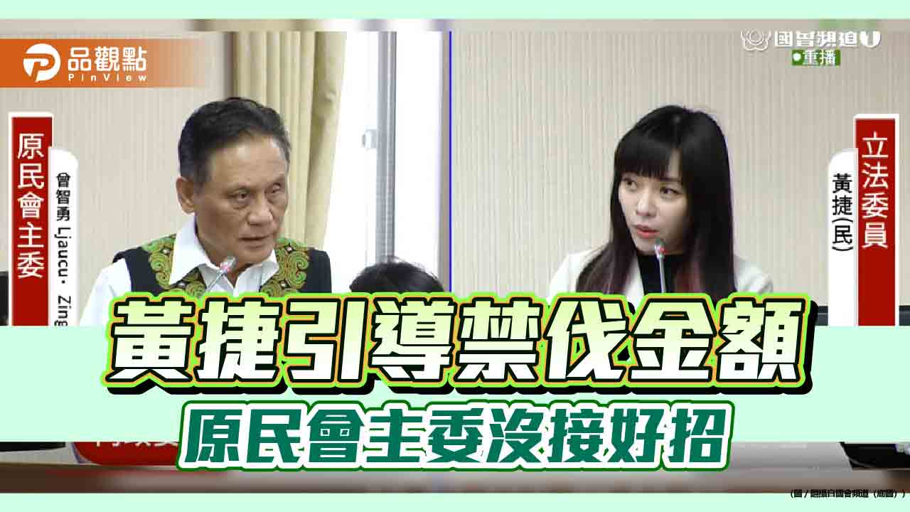 黃捷引導禁伐金額 原民會主委沒接好招