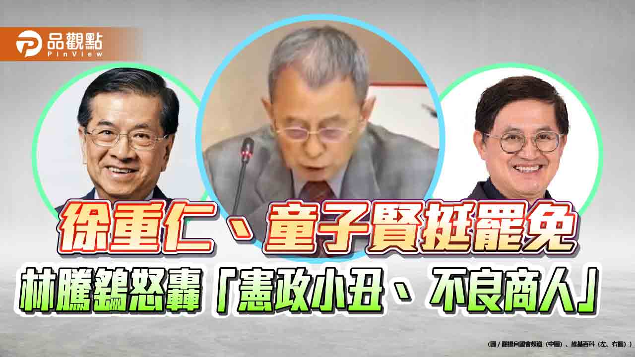 徐重仁、童子賢挺罷免　林騰鷂怒轟「憲政小丑、 不良商人」