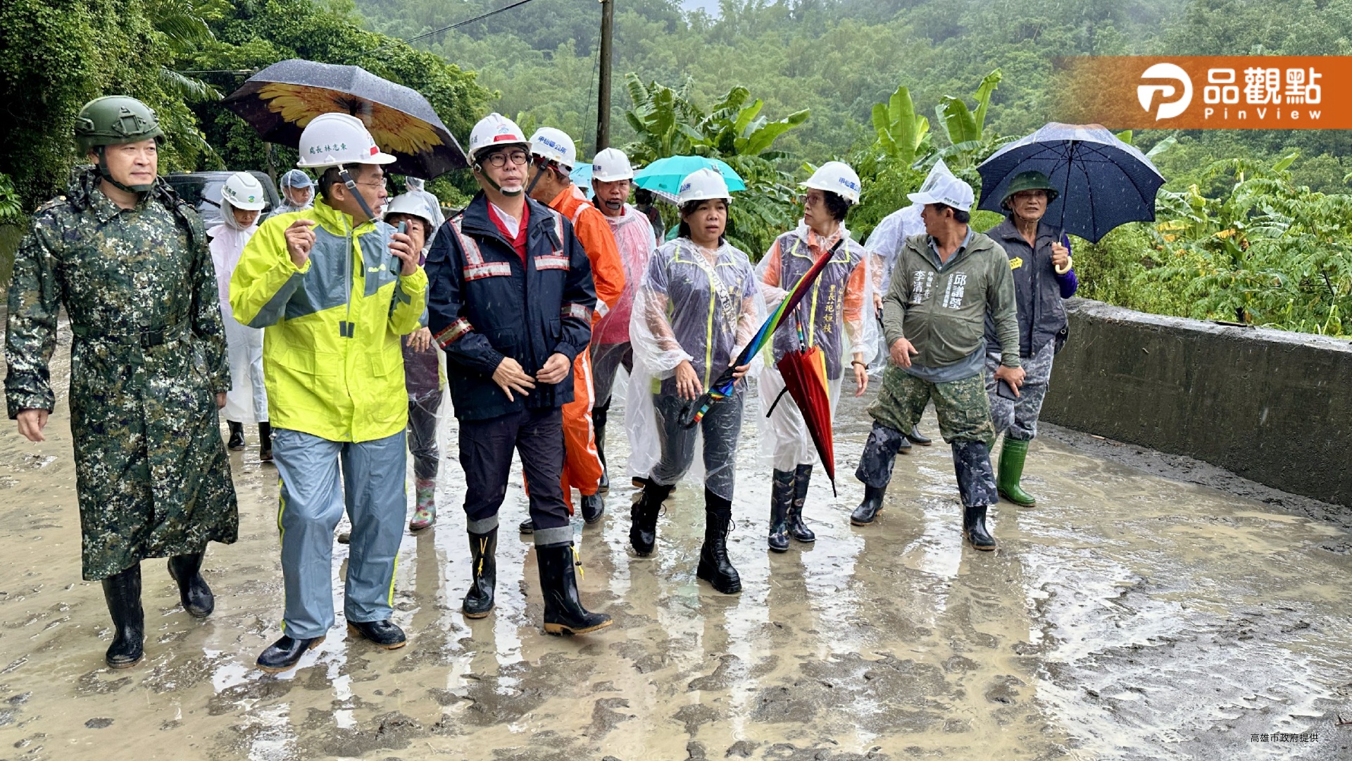 陳其邁杉林、甲仙、茂林勘災　籲民眾暫勿前往山區並加速搶修關鍵橋梁