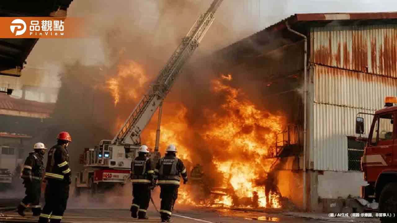 新竹家具行慘遭祝融！百坪倉庫陷火海燒成骨架
