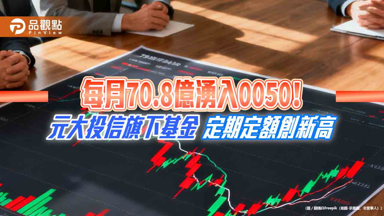 0050定期定額扣款70.8億創新高 推升元大投信旗下基金月扣百億元