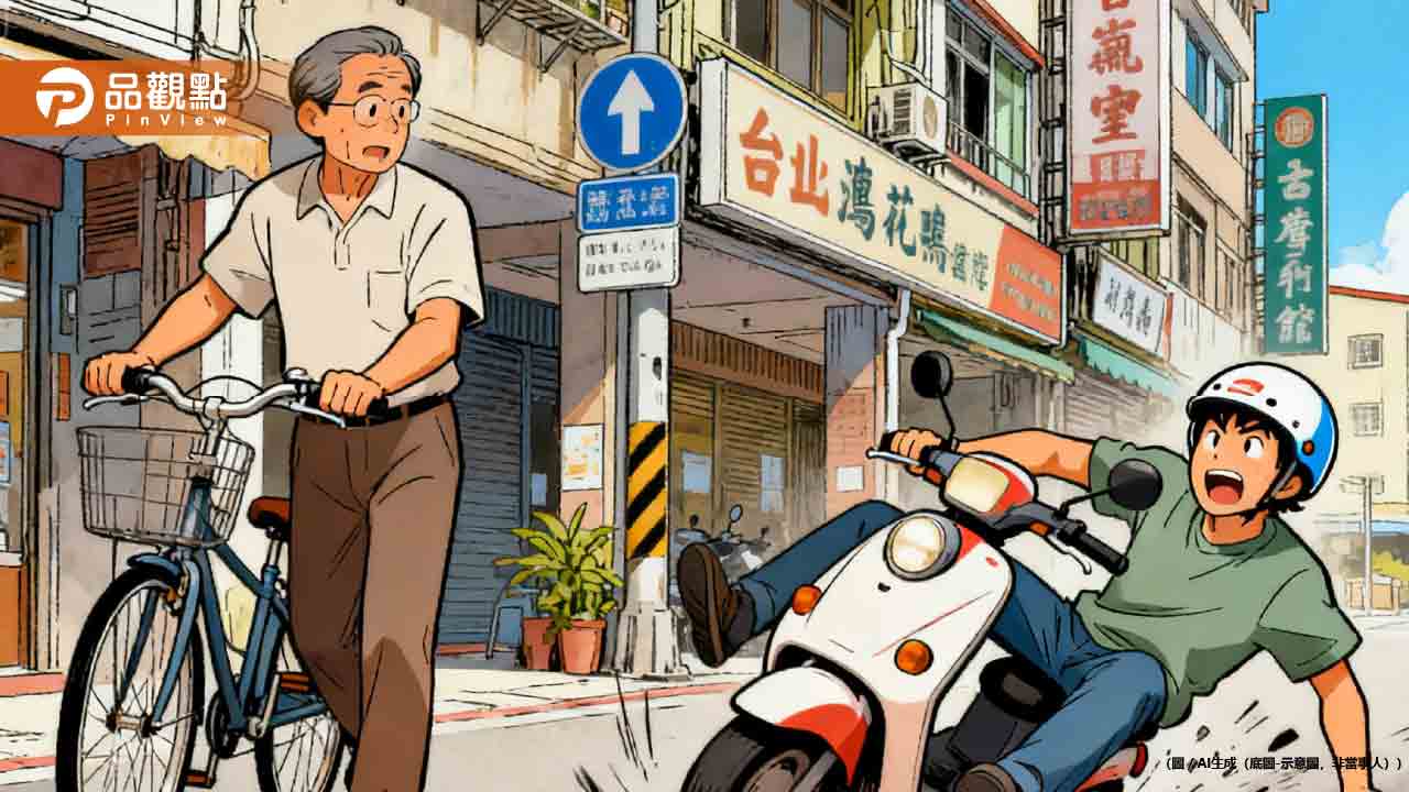 淡水男牽單車與機車碰撞！竟害騎士遭輾斃