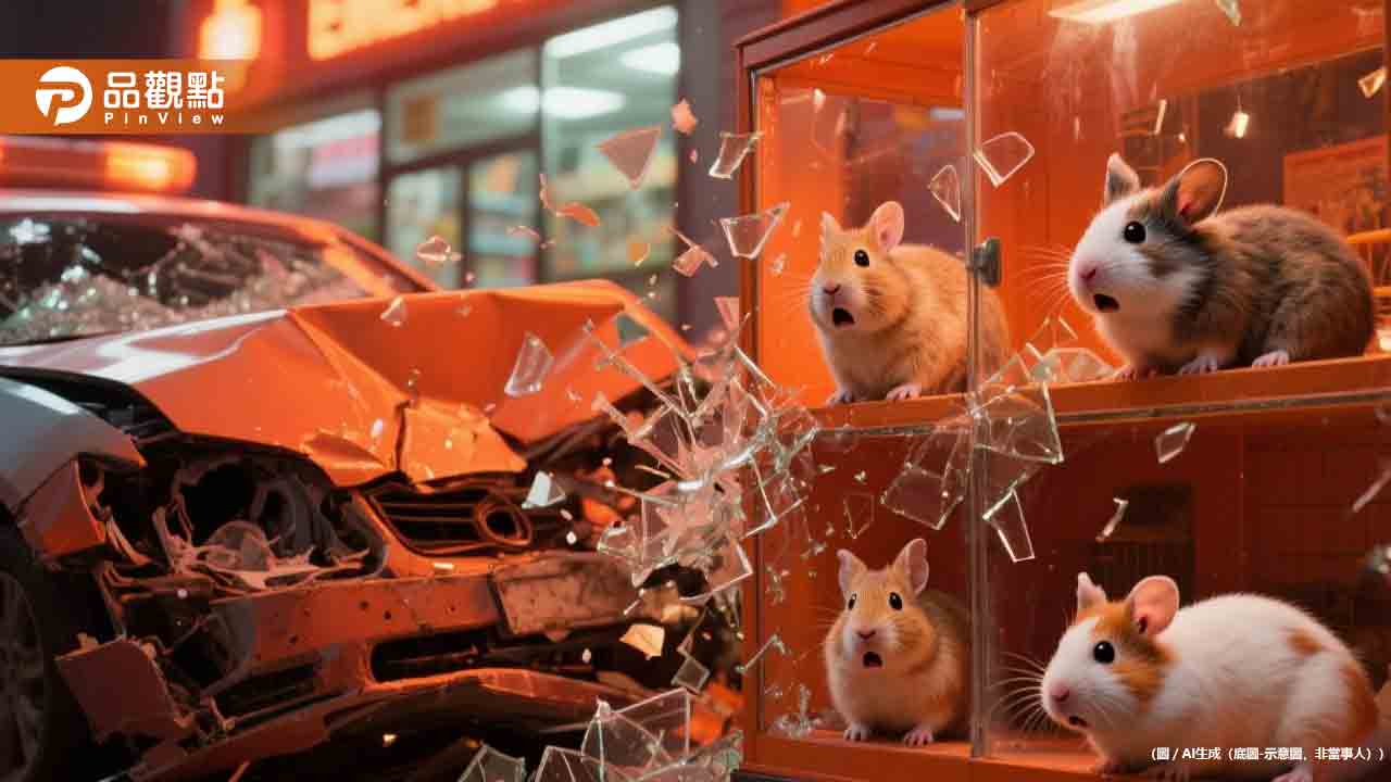 深夜驚魂！高雄19歲男開車撞破寵物店 天竺鼠兔子嚇壞