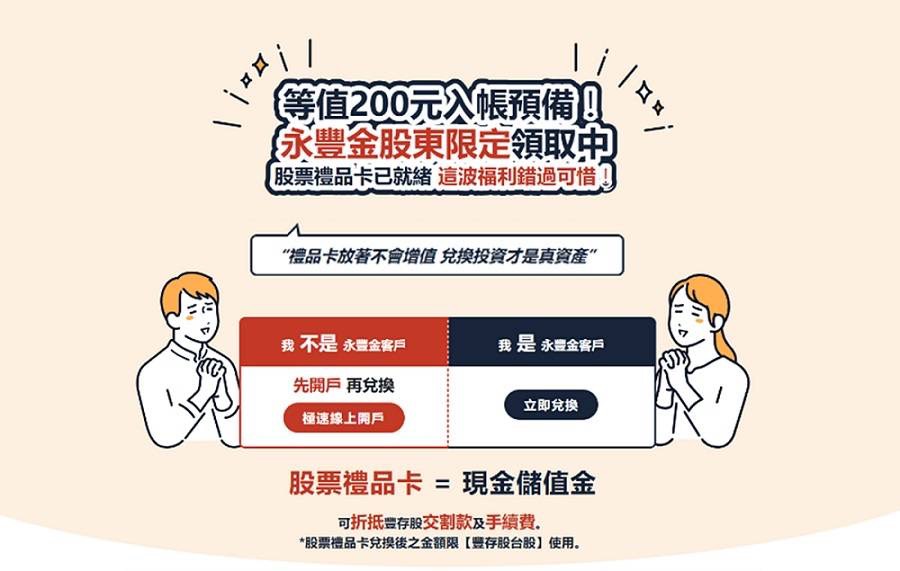 永豐金證券豐股務超方便！股東會一鍵補單　永豐金股東可領200元股票禮品卡