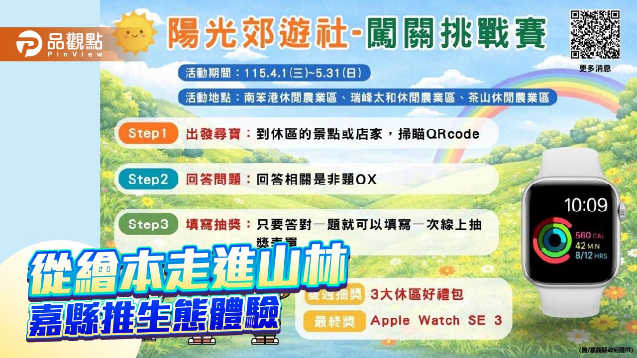 嘉義推淺山生態閱讀行旅　3大休閒農業區邀民眾走進山林探索
