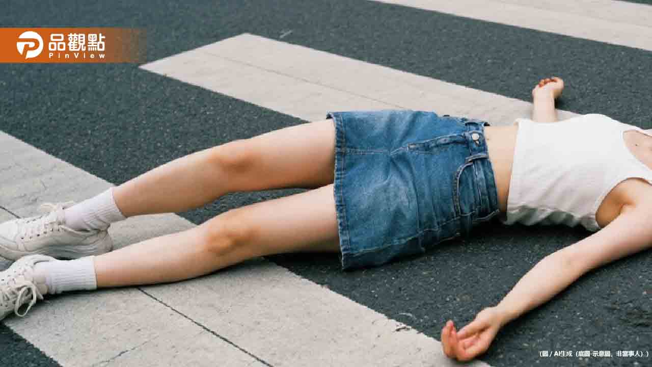 驚！北市23歲短裙女倒在路中央！疑去男模店喝到爛醉